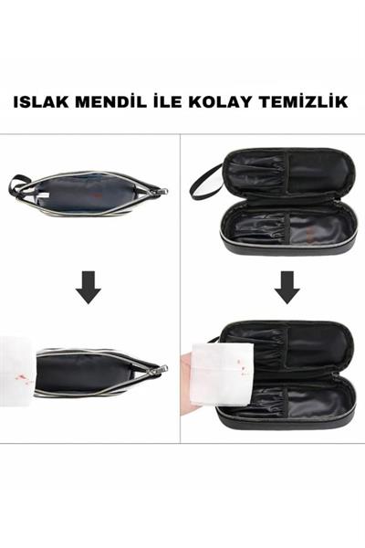 Woys Şeffaf İki Bölmeli Makyaj Çantası