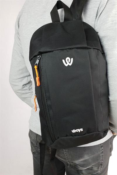 Siyah Mini Sırt Çantası | Günlük Kullanım & Yürüyüş | 10 Litre | Unisex