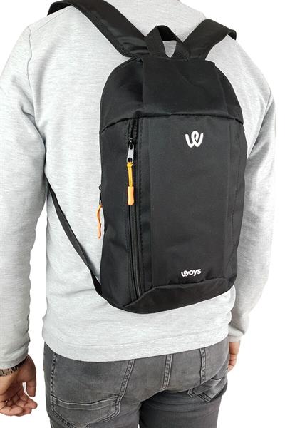 Siyah Mini Sırt Çantası | Günlük Kullanım & Yürüyüş | 10 Litre | Unisex