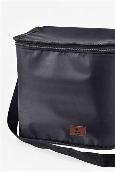 WOYS TRAVEL 30 Litre Siyah Termal Yemek Taşıma ve Piknik Çantası Buz Akülü