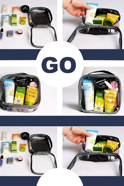 Woys Tekli Şeffaf Seyahat, Eşya ,makyaj Çantası - Şu Geçirmez Kumaş