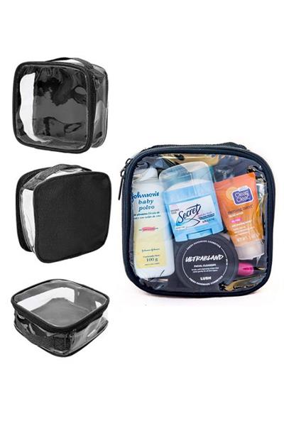 Woys Tekli Şeffaf Seyahat, Eşya ,makyaj Çantası - Şu Geçirmez Kumaş