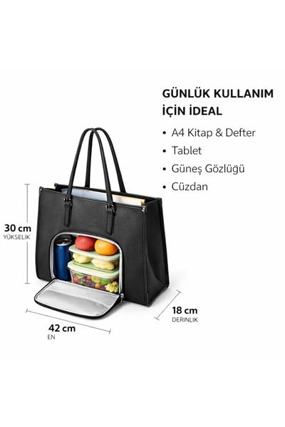 Termal Bölmeli Lunch Bag Kadın Omuz Çantası – Ofis İçin Yiyecek İçecek Taşıma Çantası