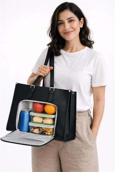Termal Bölmeli Lunch Bag Kadın Omuz Çantası – Ofis İçin Yiyecek İçecek Taşıma Çantası