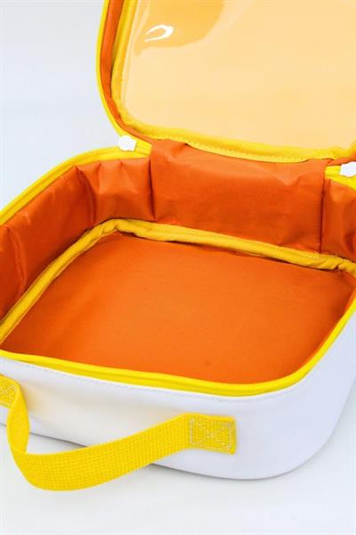 Woys Turuncu Renk Şeffaf Cilt Bakım ve Makyaj Çantası