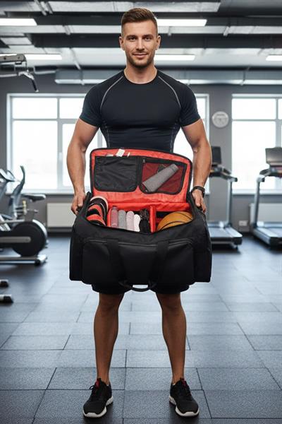 Unisex Önü Cepli Uzun Askılı Kadın Ve Erkek Kullanabilir Seyahat Fitness Ve Spor Çantası