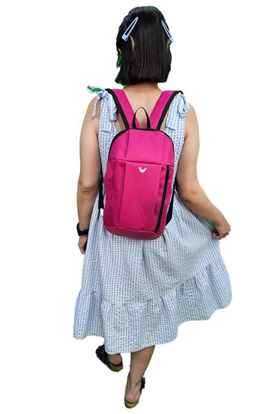 Woys Unisex Pembe Kamp Bisiklet Yürüyüş Mini Sırt Çantası