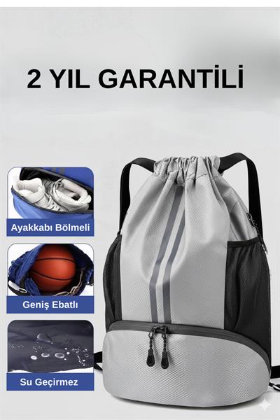 Unisex Sırt Çantası Futbol Fitness Basketbol Seyahat Okul Spor Sırt Çantası -2 YIL GARANTİLİ