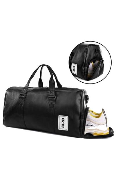 Unisex Su Geçirmez Profesyonel Siyah Spor Çantası - Fitness Sporcu Çantası No 19