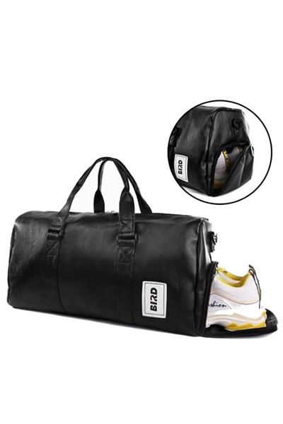 Woys Unisex Su Geçirmez Profesyonel Siyah Spor Çantası - Fitness Sporcu Çantası No 19