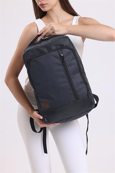 Woys 15.6-16.1-16.9 INÇ Uyumlu Laptop Sırt Çantası -Su Geçirmez Kumaş Siyah Bilgisayar Çantası