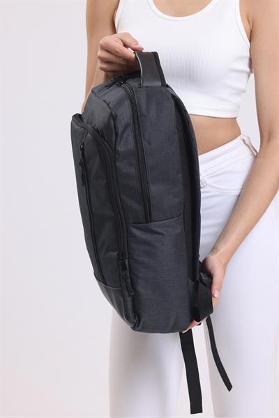 Woys 15.6-16.1-16.9 INÇ Uyumlu Laptop Sırt Çantası -Su Geçirmez Kumaş Siyah Bilgisayar Çantası