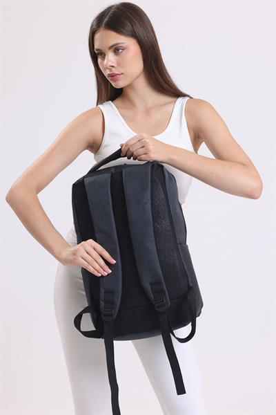 Woys 15.6-16.1-16.9 INÇ Uyumlu Laptop Sırt Çantası -Su Geçirmez Kumaş Siyah Bilgisayar Çantası