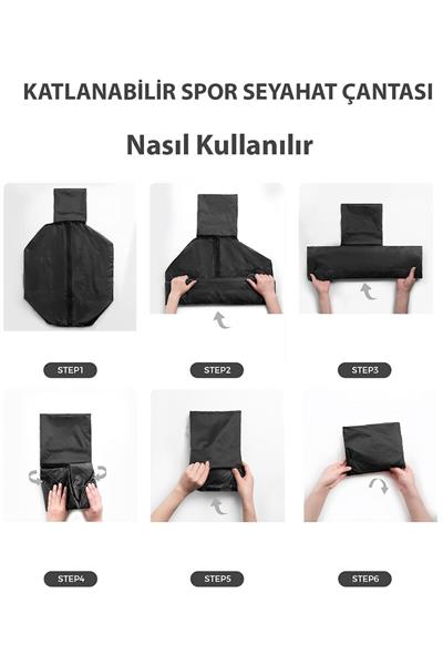 Woys Büyük Boy Katlanabilir Spor Çantası Ve Seyahat Çantası