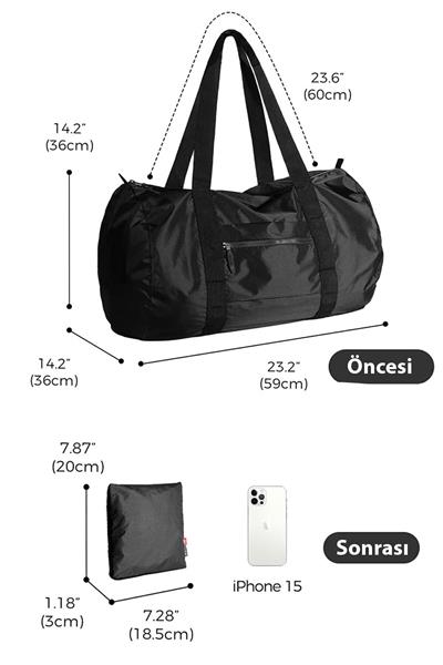 Woys Büyük Boy Katlanabilir Spor Çantası Ve Seyahat Çantası