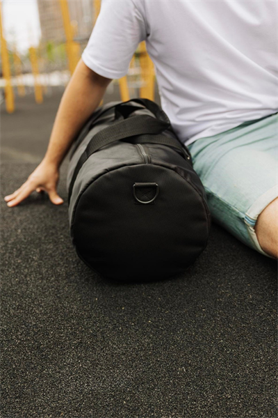 Woys Siyah Renk Silindir Spor Çantası - Antreman Çantası- GYM Çantası -Fitness Çantası