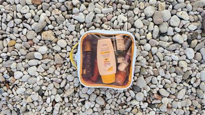 Woys Turuncu Renk Şeffaf Cilt Bakım ve Makyaj Çantası