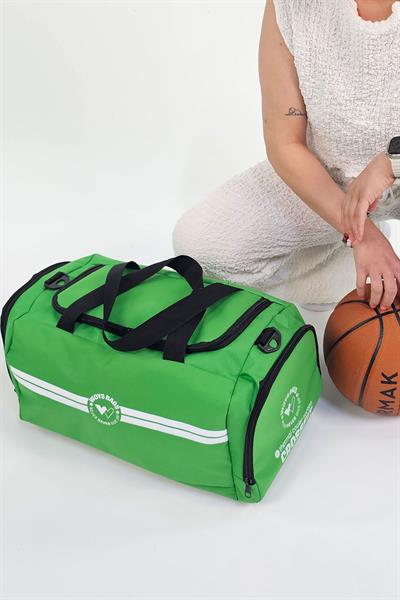 Woys Unisex Benetton Yeşili Bölmeli Sporcu Çantası -Gym Fitness Çantası