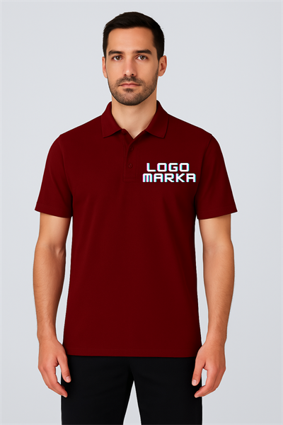Personel Elbisesi Polo Yaka  Tişört Bordo