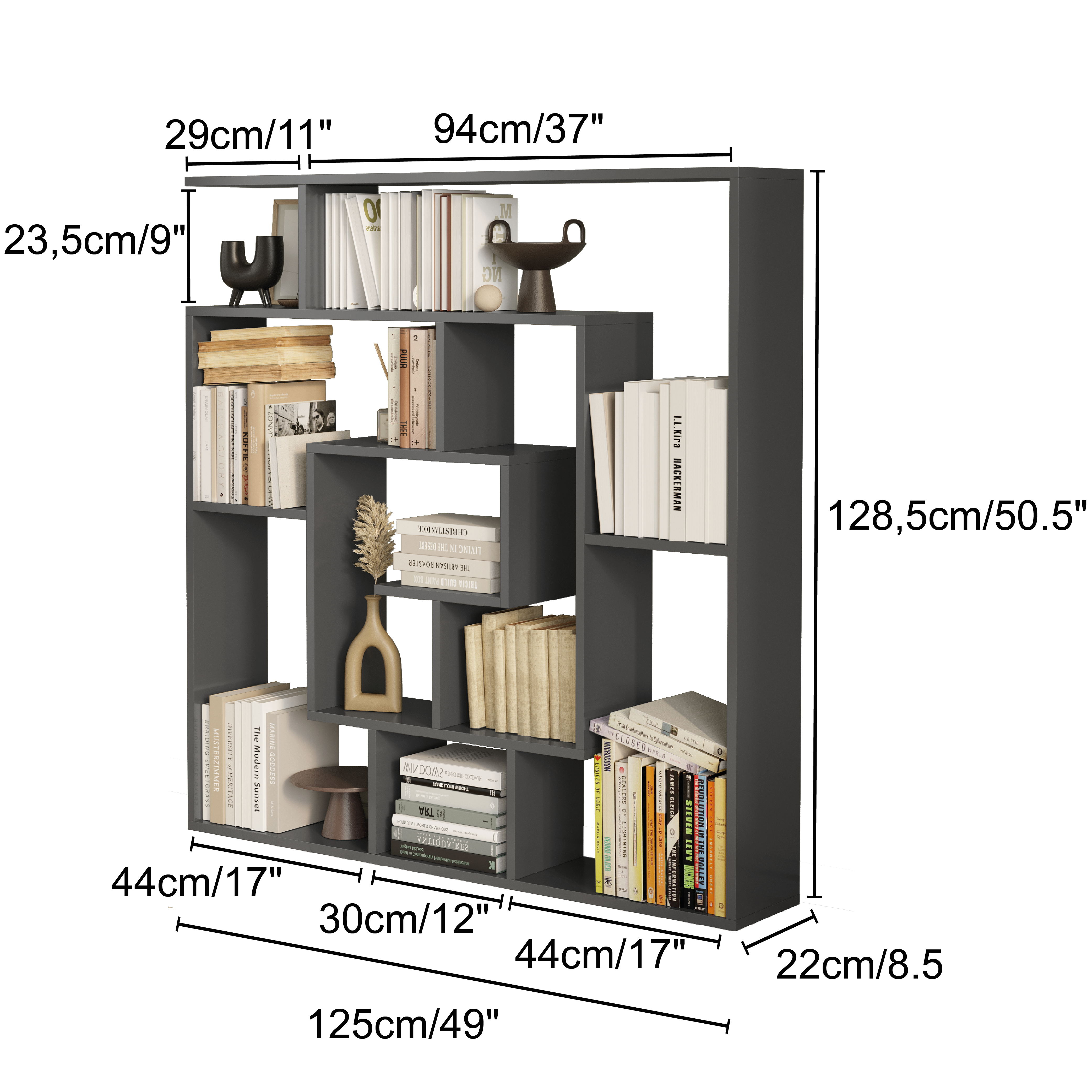 Granada Modern Labirent Kitaplık -Bambu | AYZ Designs