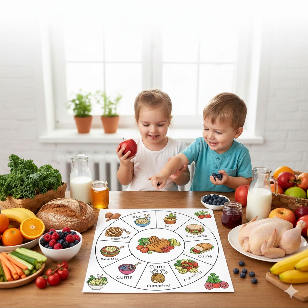 2–6 Yaş Çocuklar İçin Sağlıklı Haftalık Beslenme Planı