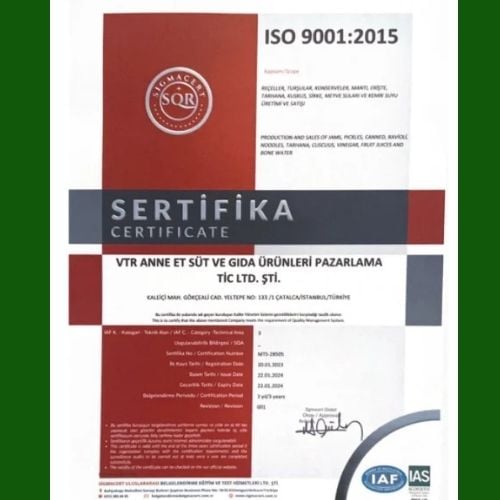 İso 9001 Sertifikası