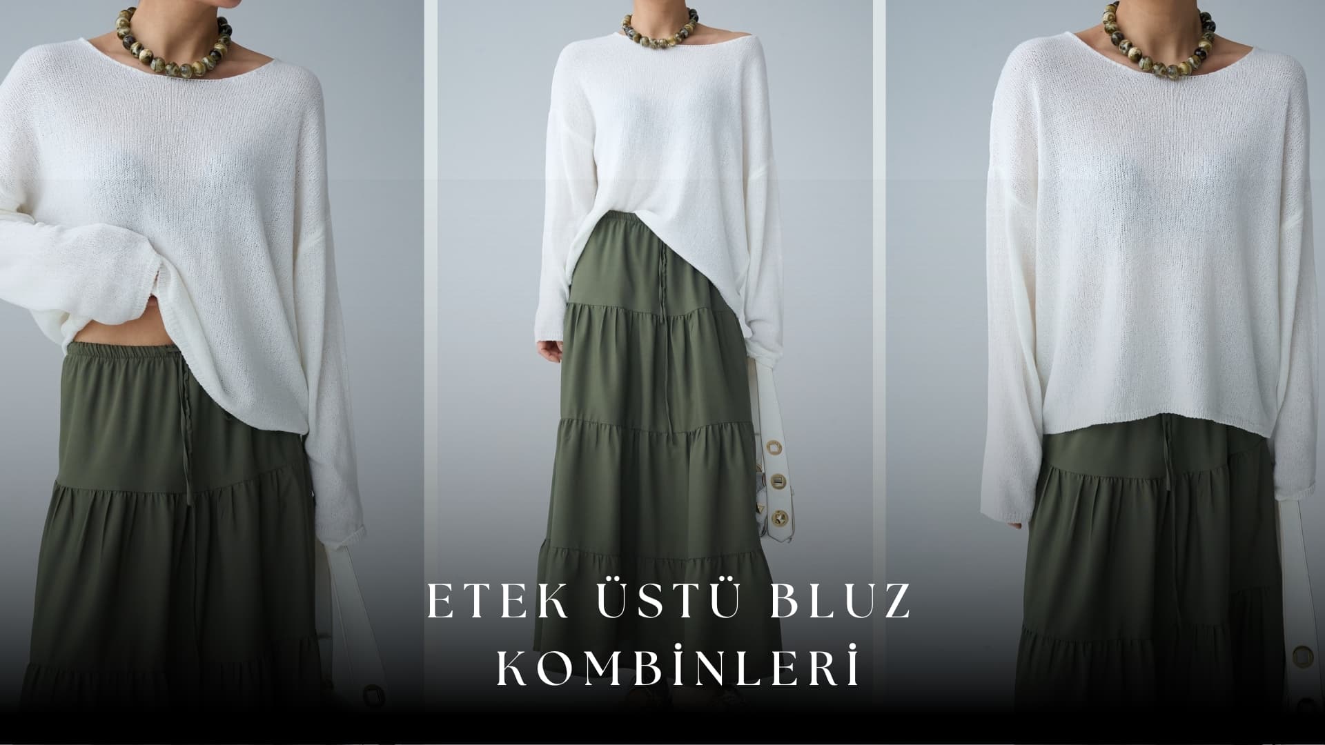 etek üstü bluz kombin
