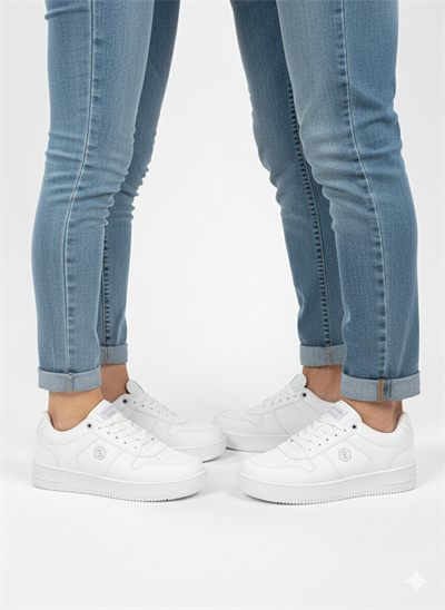 Unisex Beyaz Günlük Sneaker | Şık Ve Rahat Spor Ayakkabı Çift Ayakkabısı