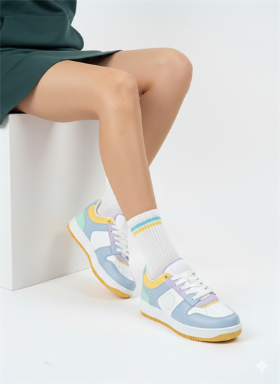 Unisex Siyah Beyaz Günlük Sneaker | Şık Ve Rahat Spor Ayakkabı Çift Ayakkabısı