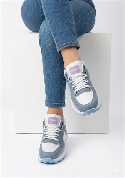 Kadın Hafif Kaydırmaz Taban Sneaker Ayakkabı