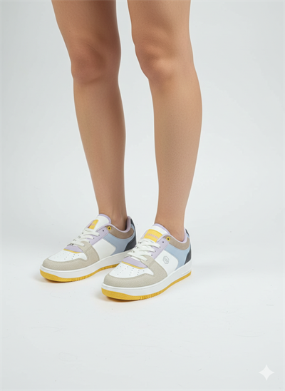 Unisex Buz Beyaz Mavi Günlük Sneaker | Şık Ve Rahat Spor Ayakkabı Çift Ayakkabısı