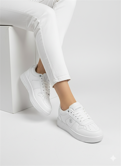 Unisex Beyaz Günlük Sneaker | Şık Ve Rahat Spor Ayakkabı Çift Ayakkabısı