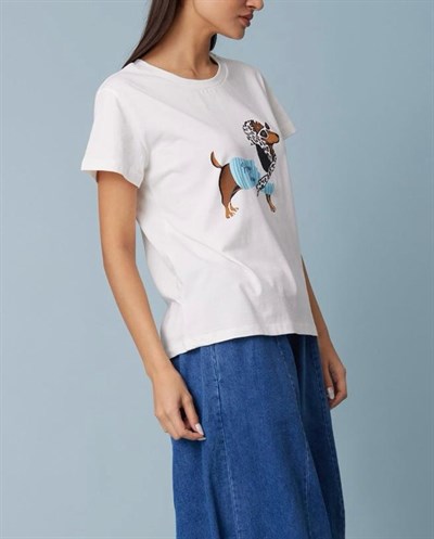 Köpek Desenli T-shirt