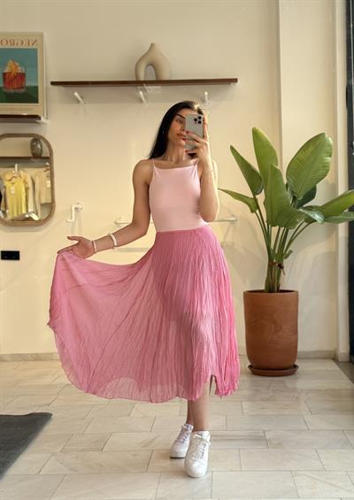 Pembe Asimetrik Etek