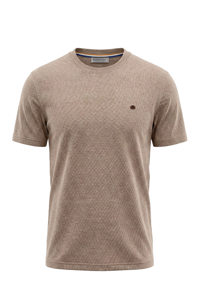 Jacquard Pique Crew Neck