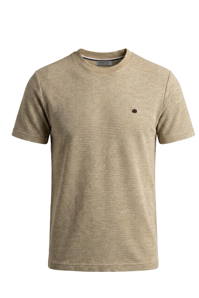 Jacquard Pique Crew Neck