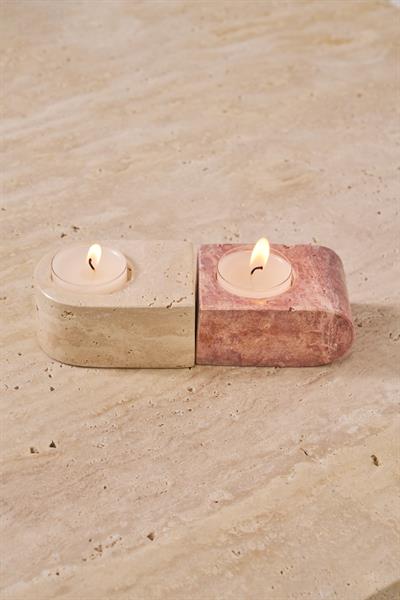Candela-Traverten Tealight Mumluk Seti