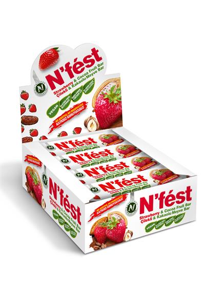 Meyve Bar Çilekli Kakaolu 40g x 12 Adet