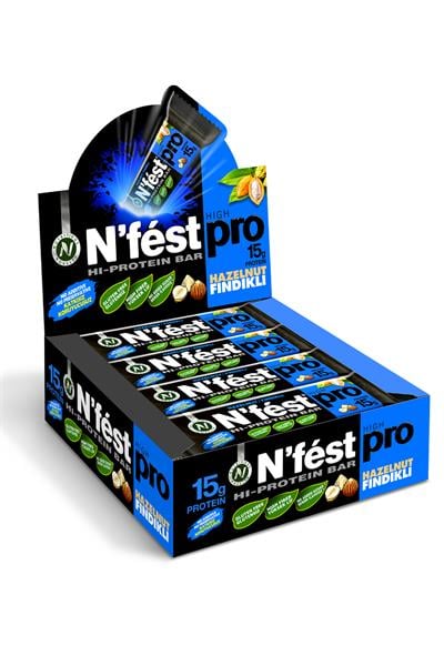 Yüksek Protein Bar Fındıklı 45g x 12 Adet