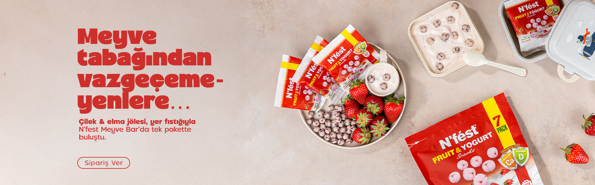 çilekli fruit yogurt 
