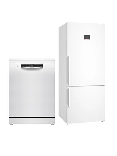 Bosch İkili Set Beyaz Seri 6 (Buzdolabı - Bulaşık)
