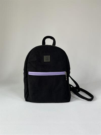 Siyah - Mor Tay Tüyü Backpack