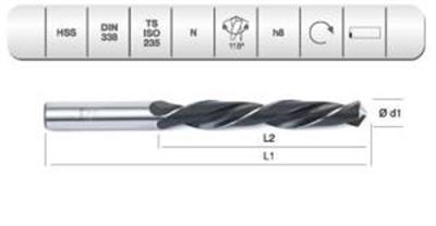  EVAR  HSS  DIN 338 RN  HADDE MTK     2.5  MM.