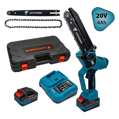 Catpower 1530 Kömürsüz Akülü Dal Budama Testeresi 20V 2x4 Ah Li-İon 20CM