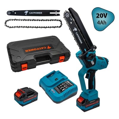 Catpower 1530 Kömürsüz Akülü Dal Budama Testeresi 20V 2x4 Ah Li-İon 20CM