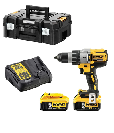 Dewalt 18V 5.0 Ah Li-ion Çift Akülü Kömürsüz Profesyonel Darbeli Matkap DCD996P2-QW