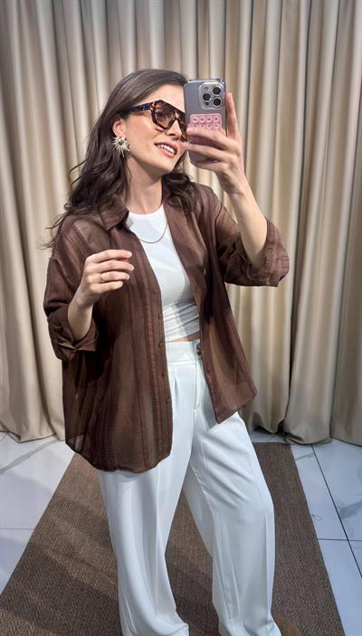 Acı Kahve  Transparan Gömlek 