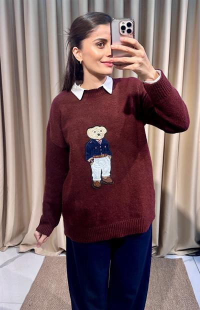 Bear Bordo Triko Kazak 