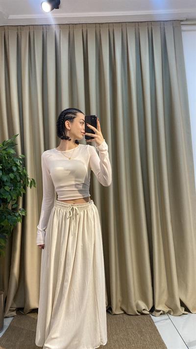 Beli Lastikli Keten Etek