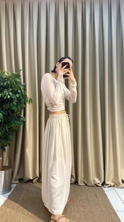 Beli Lastikli Keten Etek